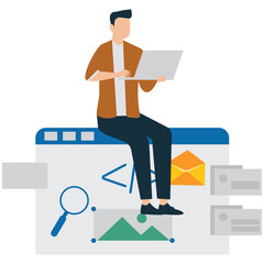 Developer Building a Mobile Application