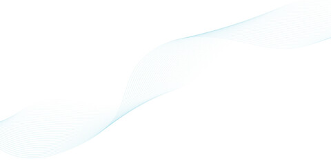 Abstract blue line wave background. Technology abstract lines on white background. Undulate Grey Wave Swirl, frequency sound wave, twisted curve lines with blend effect.