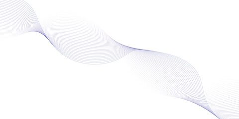 Undulate gray wave swirl. frequency soundwave; twisted curve lines with blend effect. Technology, data science, geometric border pattern.Isolated on white background. Vector illustration 