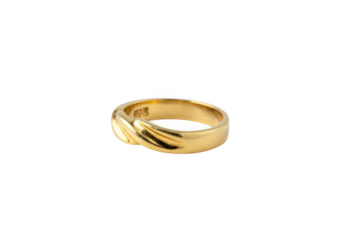 Gold ring jewelry fashion isolated on transparent background