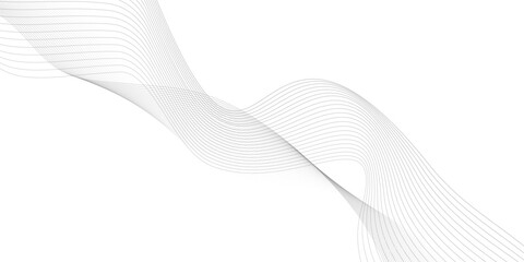 Fototapeta premium Vector abstract white light blend paper wave flow digital gradient transparent tech wave curve creative technology flowing smooth diagonal background. Modern creative wave lines glowing moving sound