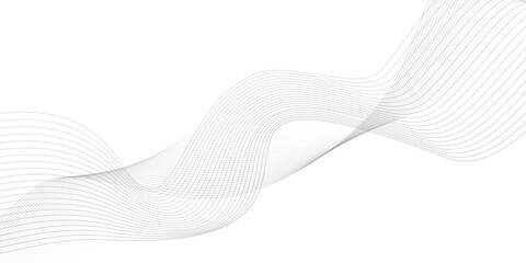 Fototapeta premium Vector abstract white light blend paper wave flow digital gradient transparent tech wave curve creative technology flowing smooth diagonal background. Modern creative wave lines glowing moving sound