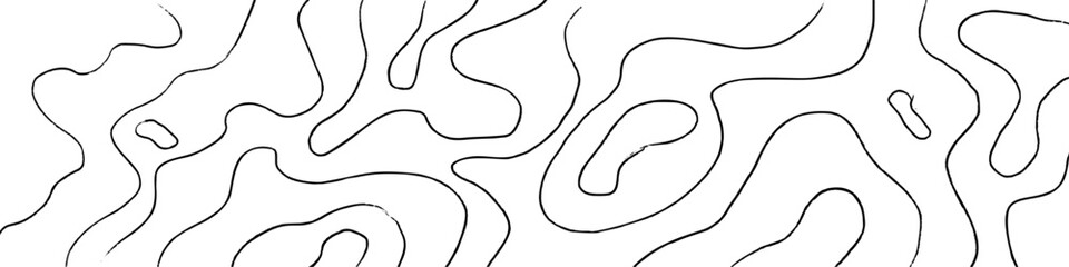 Wooden topographic map with contour line pattern. Flat vector illustration isolated on white background.