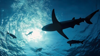 Obraz premium sharks in the sea