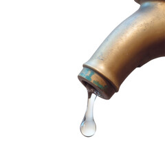 Glistening faucet dripping water close-up hyperrealistic digital art indoor