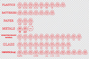 recycle code vector on transparent background eps 10