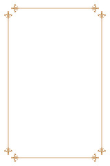 Elements of potrait vintage frames. Border gold on white classic calligraphy swirls, floral motifs. Design print for greeting cards, wedding invitations, restaurant menu, royal certificates. Set 188