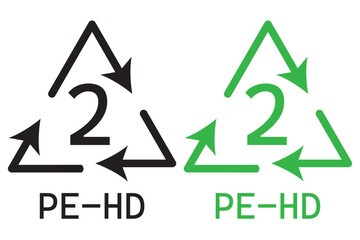 Plastic recycling code icon set. plastic recycling code 01-07 icon set. plastic recycling code symbol icon PETE, HDPE, PVC, LDPE, PP, PS, OTHER. Plastic, recycle, symbol, icons EPS 10