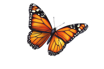 Naklejka premium Discover the beauty of nature with a Colorful butterfly On Black Background