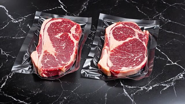 Vacuum-packed meat.