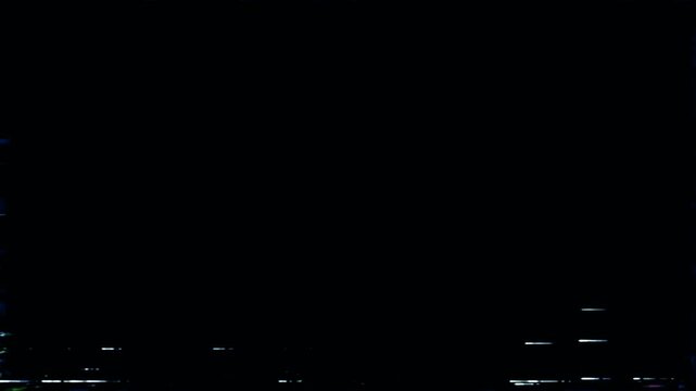 Start of an Analog Glitched VHS Videotape Seamless 4K Video Background Overlay Effect Loop