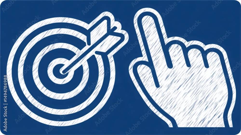 Poster hand pointing towards a symbolizing blockchain technology for engagement monitoring and evaluation t