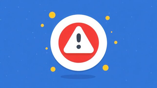 Red and white circular sign indicating policy deviation alert for blockchain-backed systems in a modern context