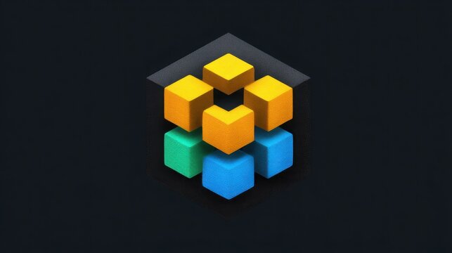 A cube on a black background representing blockchain technology for collaborative grant management solutions and tools