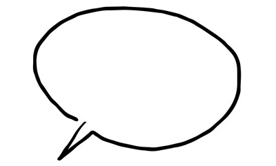 シンプルな手書きふきだし ベクター