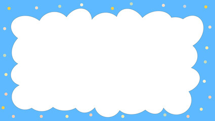 Simple design blank frame, cute frame for kids colorful and cheerful, invitation, notebook, postcard, cute frame, bookmark,certificate for kids and children in kindergarten or primary grades