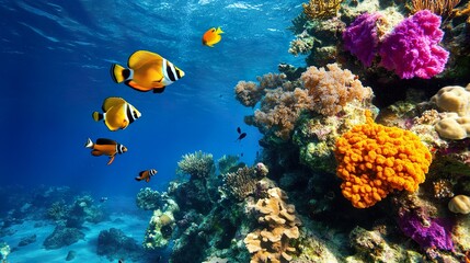 Obraz premium coral reef in the red