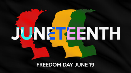 Juneteenth Freedom Day background. African American holiday banner. Juneteenth Independence Day. Freedom Poster. Vector illustration.