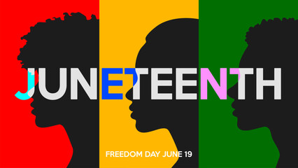 Juneteenth Freedom Day background. African American holiday banner. Juneteenth Independence Day. Freedom Poster. Vector illustration.