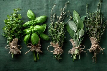 Fresh herbs (oregano, basil, rosemary, thyme)