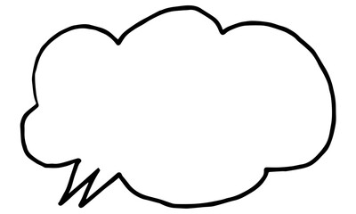 シンプルな手書きふきだし ベクター