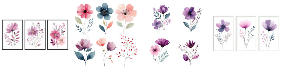 Elegant floral bouquet design in modern abstract style