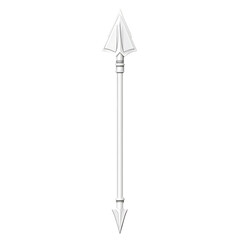 Sleek Arrow with Modern Elegant Accents in Pearlescent Isolated on Transparent Background