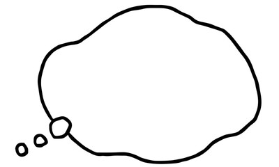 シンプルな手書きふきだし ベクター