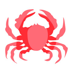 A red crab with claws