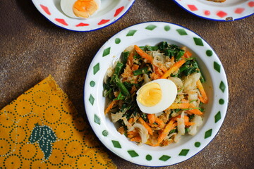 Vegetable with coconut grated seasoning or Urap sayur 