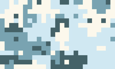 Abstract pixel art background in cool blues and whites.  Modern, minimalist design ideal for websites, presentations, or digital art projects.