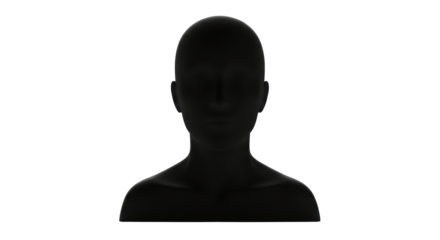 Isolated Silhouette of a Mysterious Figure