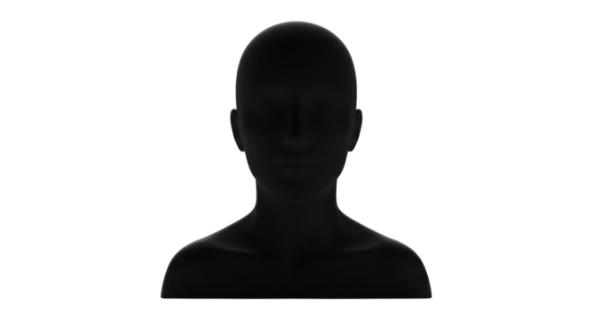 Isolated Silhouette of a Mysterious Figure