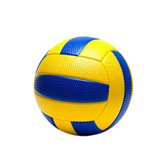 Yellow and Blue Volleyball, Isolated Transparent Background