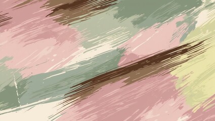 Abstract Painting with Brush Strokes in Earth Tones for Background