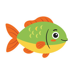  Fish Flat vector illustration