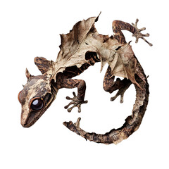 Mossy LeafTailed Gecko, Reptile, Camouflage, Nature, Wildlife, Lizard, Closeup, Brown, Nocturnal, Ey