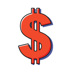 Stylized Dollar Sign Illustration