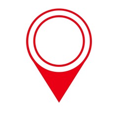 red map pointer isolated on white background . Vector illustration 