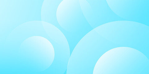 Minimalist banner background, pastel colorful, Light Blue gradations. Circle effect style geometric, abstract background. Vector Illustration