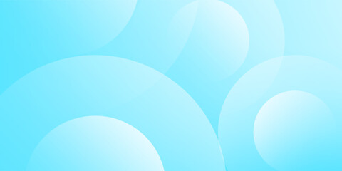 Minimalist banner background, pastel colorful, Light Blue gradations. Circle effect style geometric, abstract background. Vector Illustration