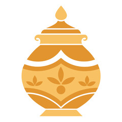 Create a ceramics golden colours designs on white background (1).