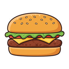 Delicious Cheeseburger with Fresh Ingredients