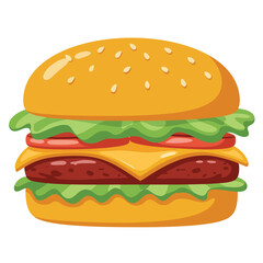 Delicious Cheeseburger with Fresh Ingredients