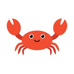 Cute Cartoon Crab Illustration