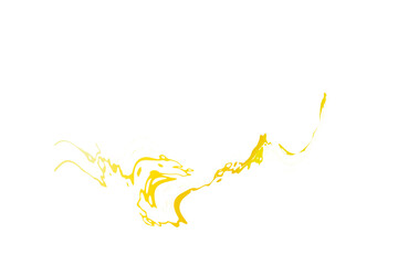 金色の抽象的流体ライン　グラフィック素材 