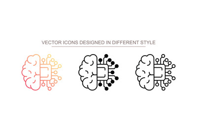 Machine Learning icon design with white background stock illustration