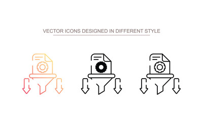 Feature Extraction icon design with white background stock illustration