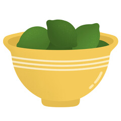 limes in a bowl