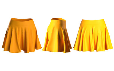 Ladies Skirt Mockup design front side & back view 3d